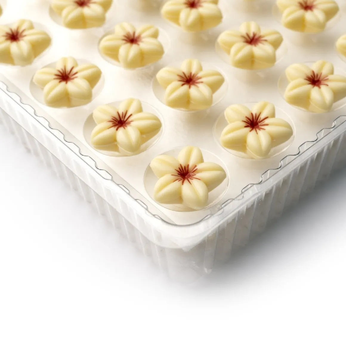 Dobla Chocoladedecoratie Bloem Wit (80 stuks)