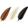 Dobla Chocoladedecoratie Blaadjes Wit, Melk en Puur 160st.