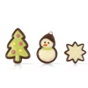 Dobla Chocoladedecoratie Cartoon Kerst Assortiment (90st)