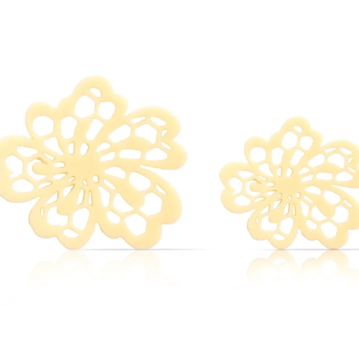 Dobla Chocoladedecoratie Lace Bloemen Wit (96 stuks)