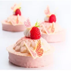 Dobla Chocoladedecoratie Vlinders Roze/Wit (120 stuks)