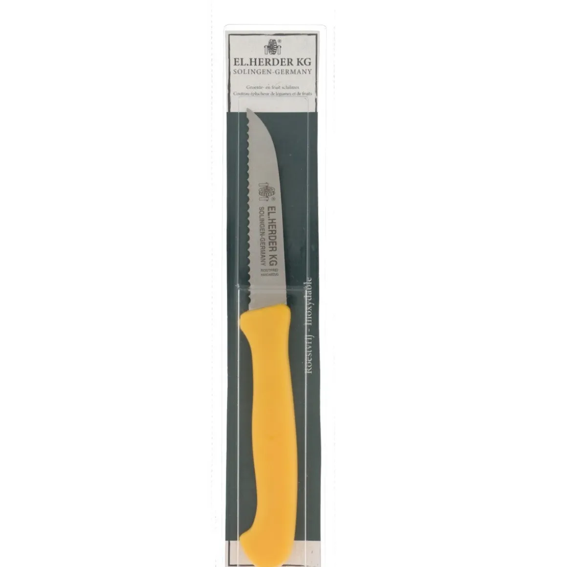El Herder Gekarteld Schilmes RVS Geel 8cm