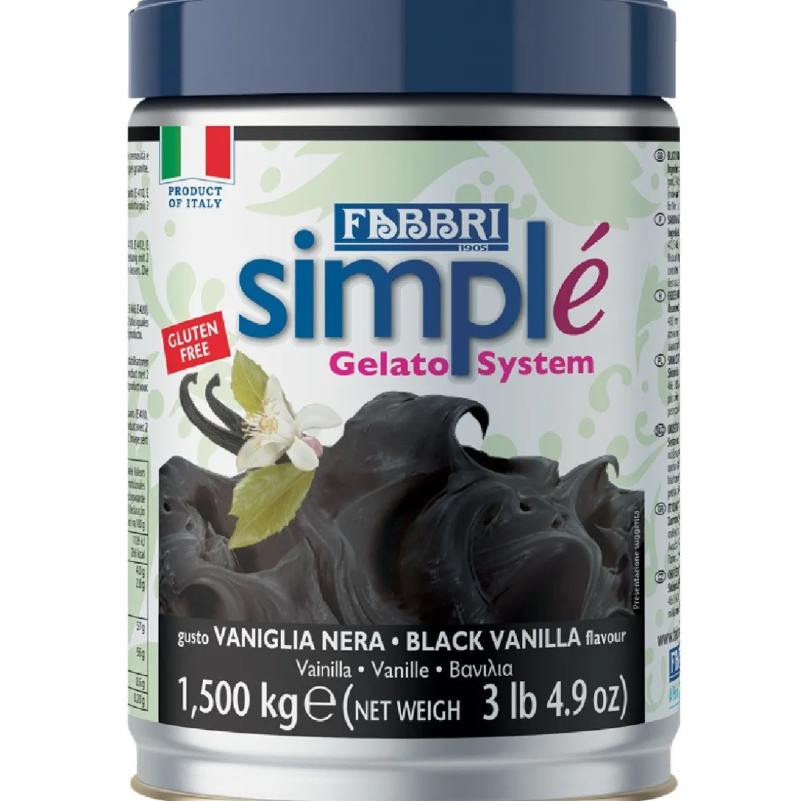 Fabbri Simple Zwarte Vanille Pasta 1,4kg