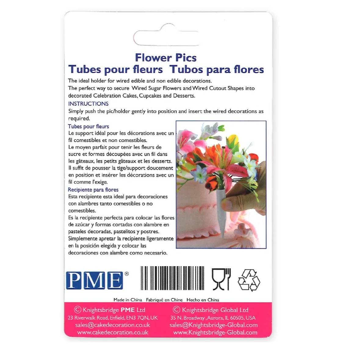 Flower Pics PME Groot 6 stuks