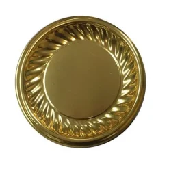 Gebaksschoteltje kunststof Rond-Ribbel Goud Ø86mm
