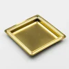 Gebaksschoteltje kunststof Vierkant Goud 88mm