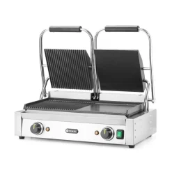 Hendi Contactgrill - dubbele versie half geribd