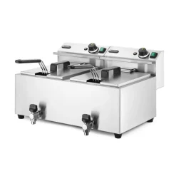 Hendi Friteuse met aftapkraan - 2 x 8L