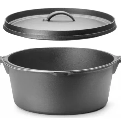 Hendi Gietijzeren Pan met Deksel Ø31cm (7,2L)