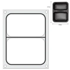 Hendi Traysealer matrix Twee-delige container 227x178 mm