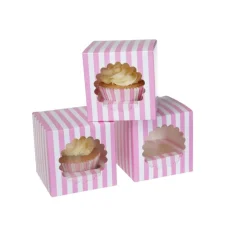 HoM Cupcake Doosje 1 Circus (incl. tray met venster) 3st.