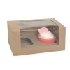HoM Cupcake Doosje 2 Kraft (incl. tray met venster) 100st.