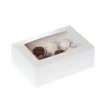 HoM Cupcake Doosje 12 MINI Wit (incl tray met venster) 100st