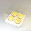 HoM Cupcake Doosje 4 Transparant (incl. tray) 10st.