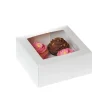 HoM Cupcake Doosje 4 Wit (incl. tray met venster) 100st