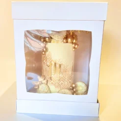 HoM Taartdoos 25x25x35,5cm Extra Hoog met Venster 5st.