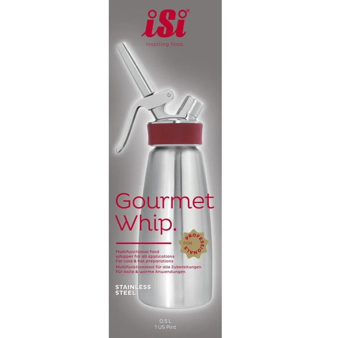 iSi Slagroomapparaat Gourmet Whip Plus 0,5L RVS