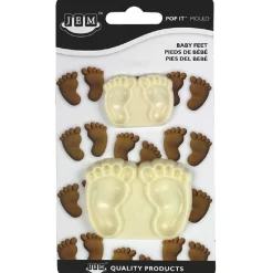 JEM Pop it uitsteker/mal Baby feet (baby voetjes) set/2