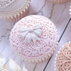 Katy Sue Mold Floral Lace Cupcake