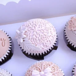 Katy Sue Mold Floral Lace Cupcake