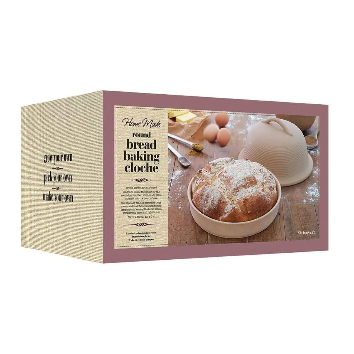 Kitchen Craft Broodbakvorm Steen Rond 30x19cm