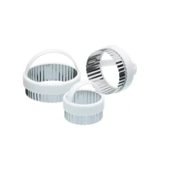 Kitchen Craft Uitsteker Set/3 Rond Gekarteld RVS