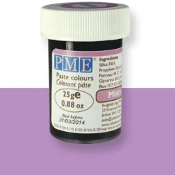 Kleurstof gel PME Misty Mauve 25 gram