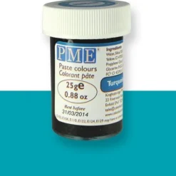 Kleurstof gel PME Turquoise Blue 25 gram