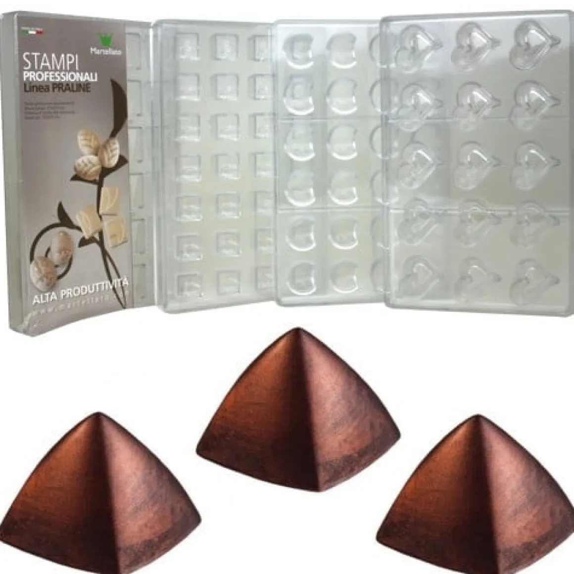 Martellato Bonbonvorm Pyramide (30x) 26x26 mm