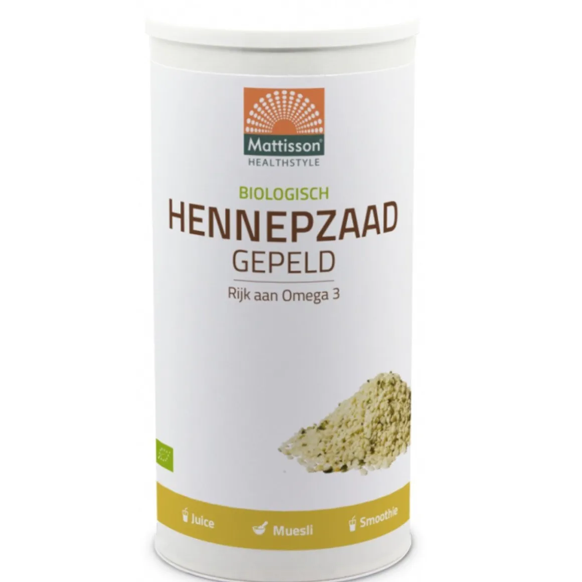 Mattisson Hennepzaad Gepeld Biologisch 500g