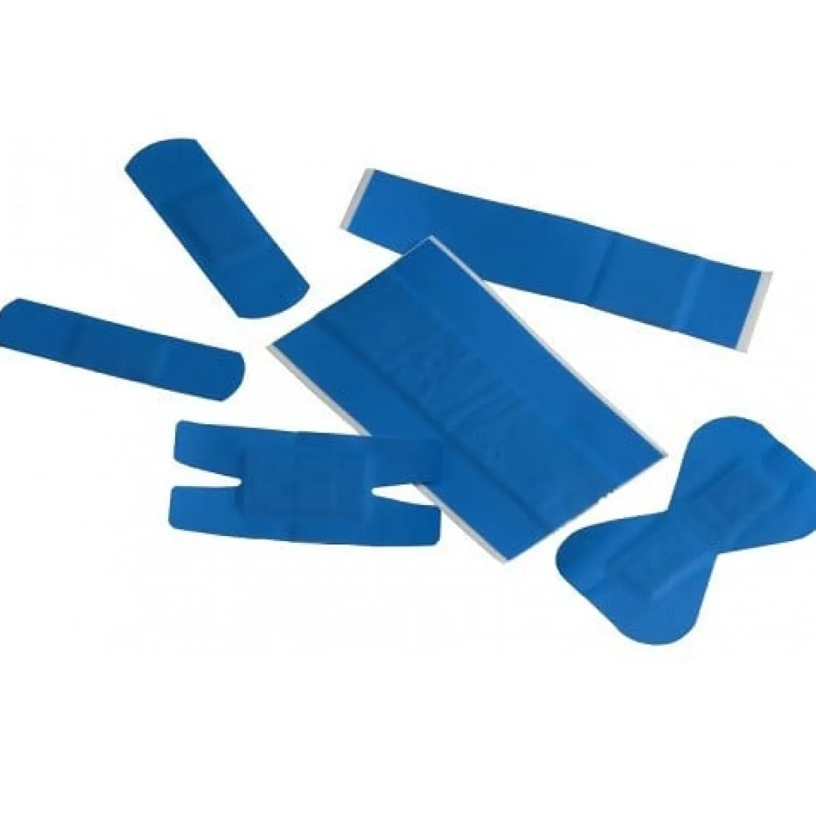 Metaaldetectiepleisters blauw 6 maten / 120st.