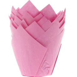 Muffin Cups HoM Tulp Roze 36st.