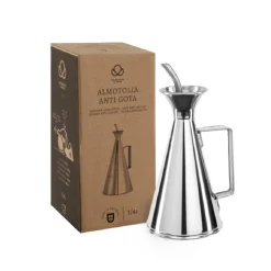 No-drip Olie/Azijnfles RVS 0,25L