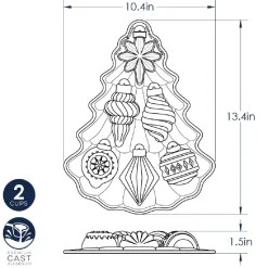 Nordic Ware Kerst Vintage Ornament Bakvorm