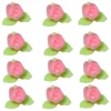 Ouwel rozen met 3 groene blaadjes Roze, 81 stuks