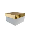 Panettonedoos Wit met Goud 20x20x20(h)cm
