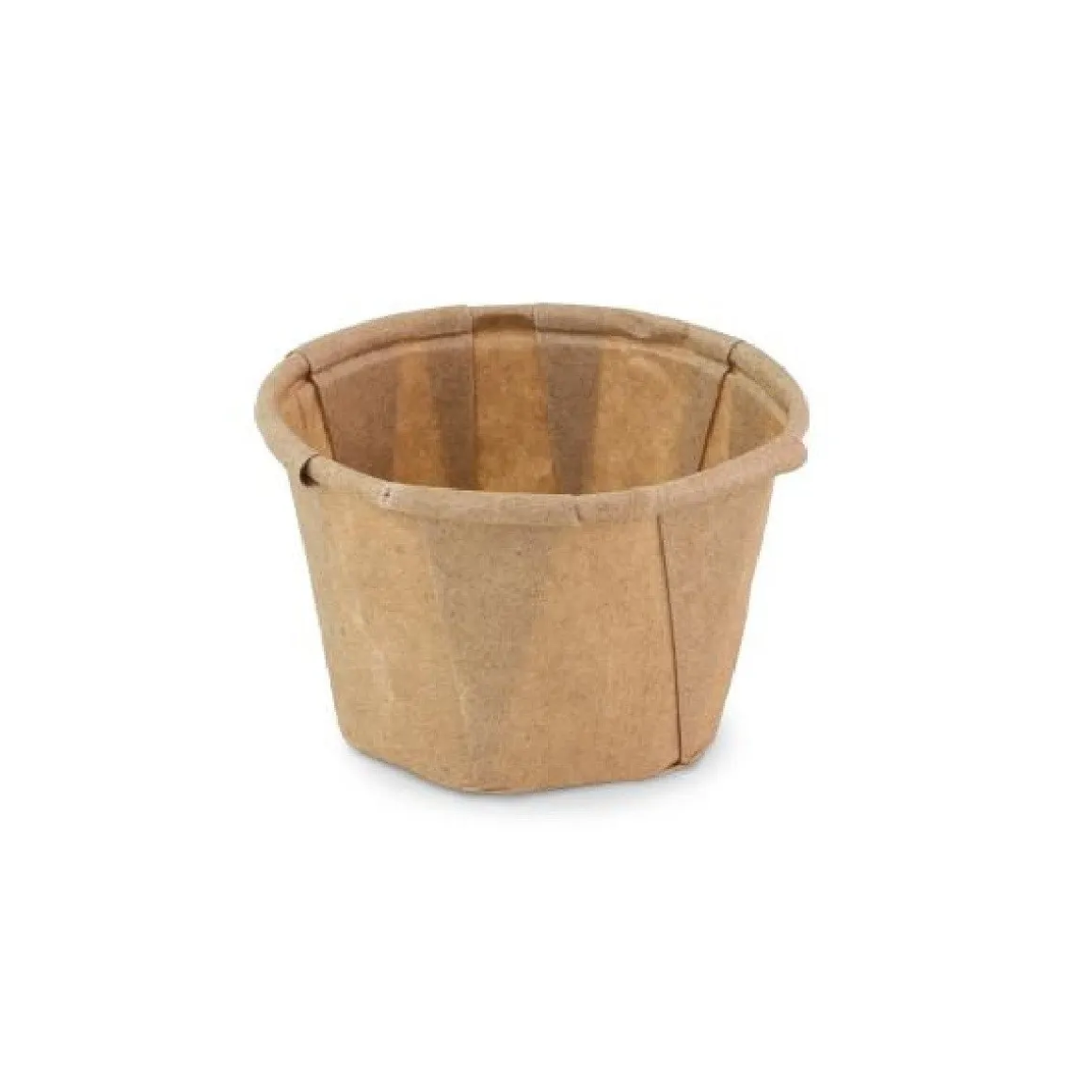 Papieren Bakje Rond Bruin Ø4,4x2,7cm 200st.