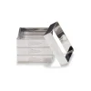 Patisse Flan/Cake ringen Vierkant RVS 8cm set/4