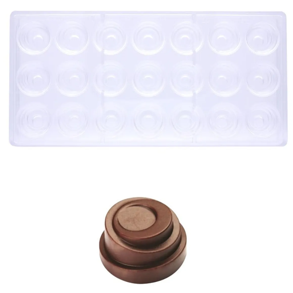 Pavoni Bonbonvorm Rond Babele (21x) Ø30mm