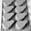 Pavoni Siliconen Vorm Halve Peer 75x54mm (8) 30x17,5cm