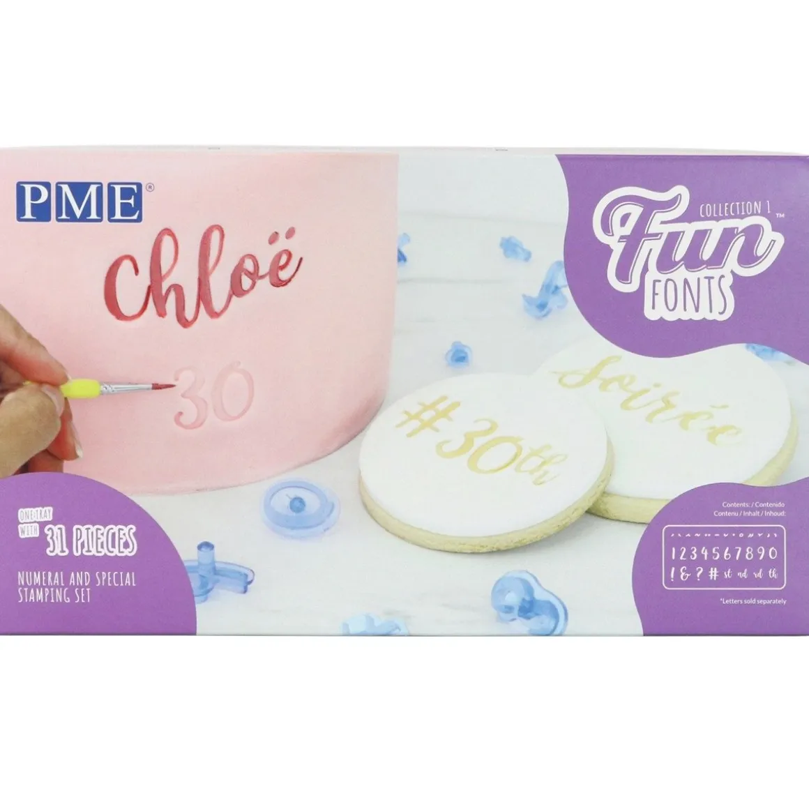 PME Cijfers & Tekens Stempelset Fun Fonts - Collectie 1