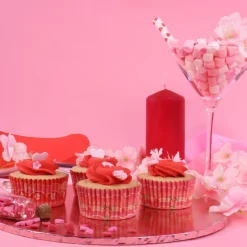PME Cupcake Vormpjes Vintage Valentijn Ø52mm 60st.