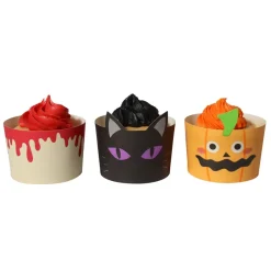 PME Halloween Cupcake Vormpjes Zwarte Kat Ø45mm 12st.