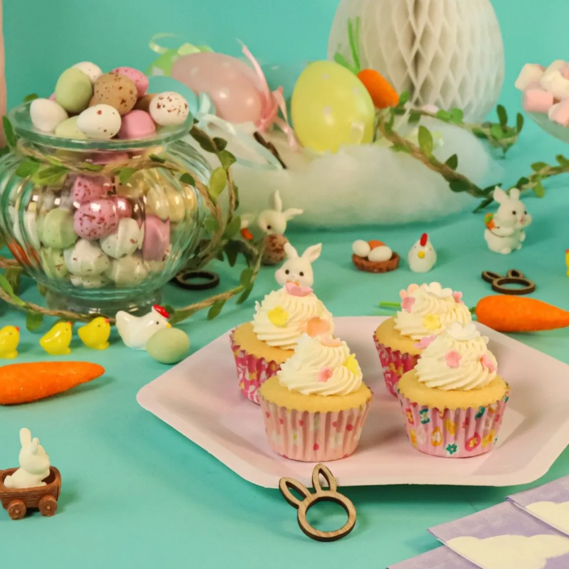 PME Mini Cupcake Vormpjes Bloemen Ø33mm 60st.