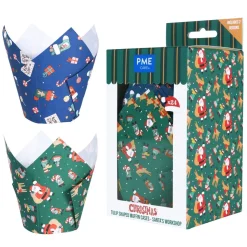 PME Muffin Cups Kerstman 24st