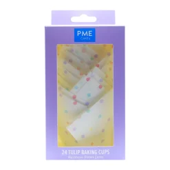 PME Muffin Cups Regenboog Stippen 24st