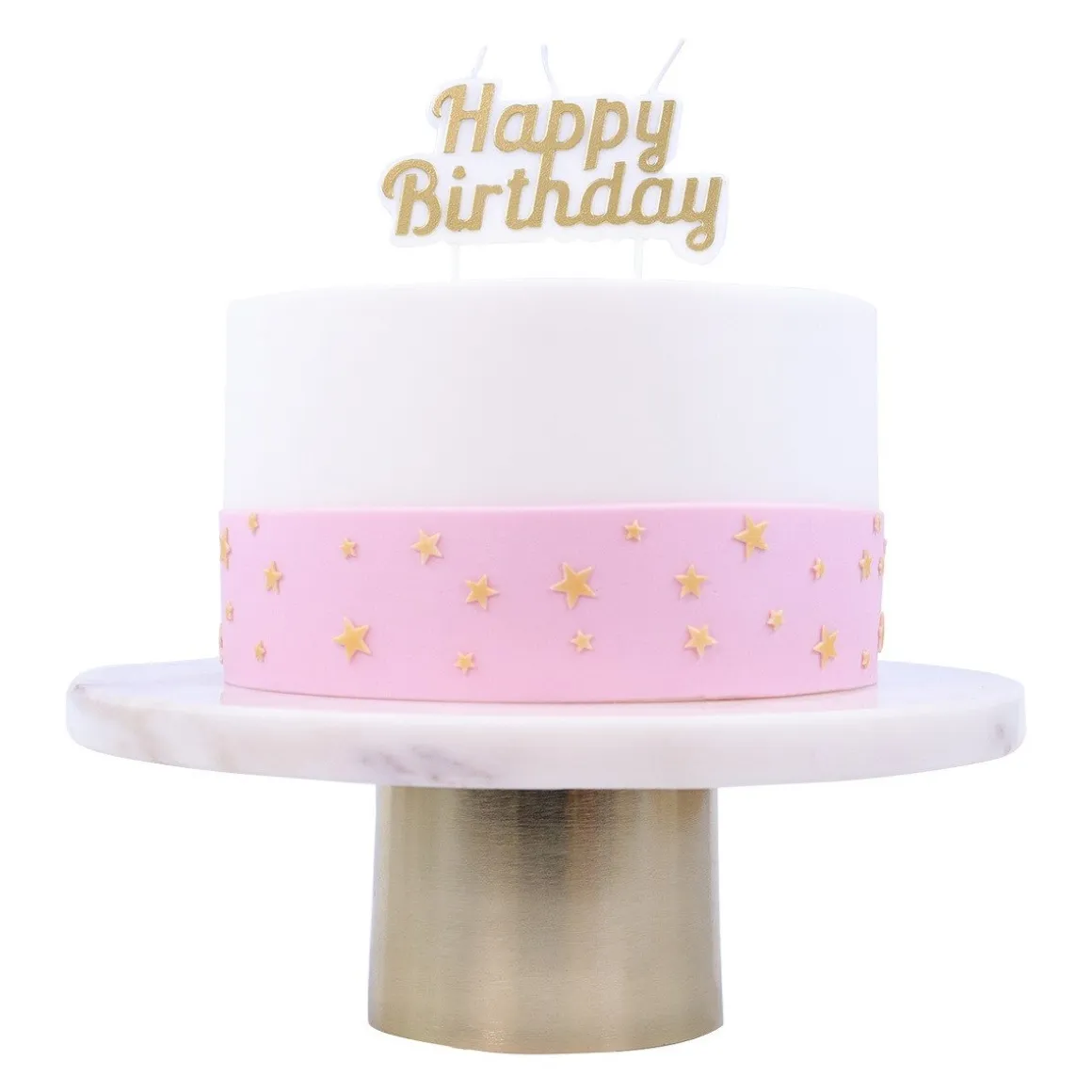 PME Taartkaarsje Happy Birthday Goud