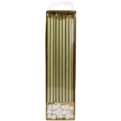 PME Taartkaarsjes Goud Extra Lang (15cm) Set/16