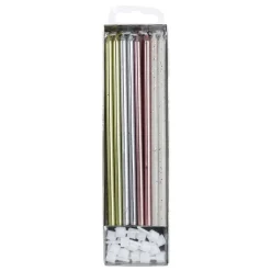 PME Taartkaarsjes Kleurmix Extra Lang (15cm) Set/16