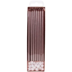 PME Taartkaarsjes Rose Goud Extra Lang (15cm) Set/16